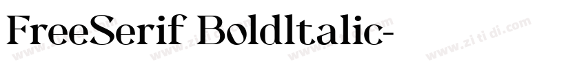 FreeSerif Boldltalic字体转换